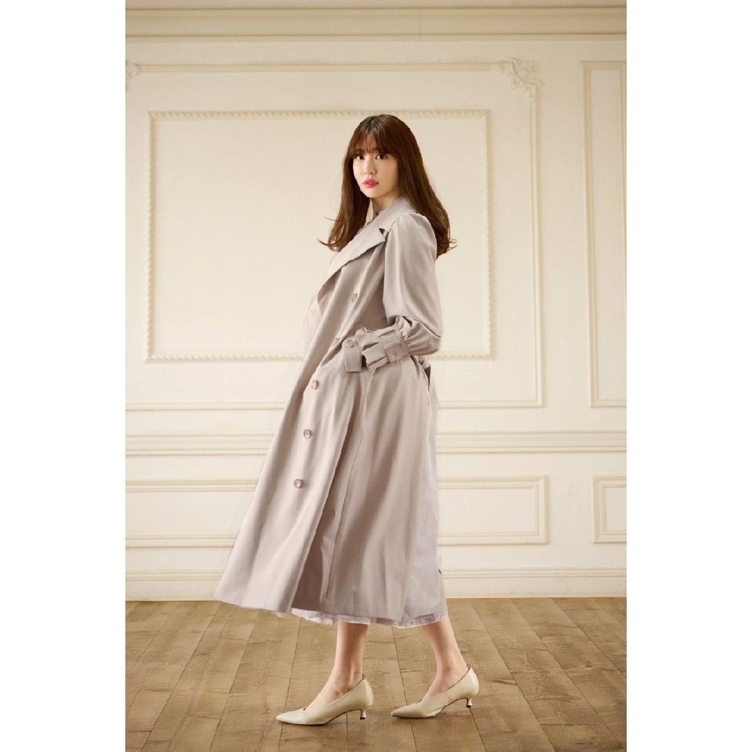 美品】Herlipto Belted Dress Trench Coat-