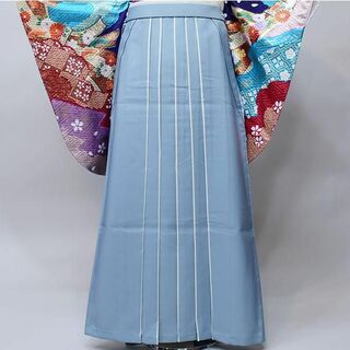 袴 単品 バイカラー ブルーグレー×白 (87,91,95cm) NO34012(振袖)