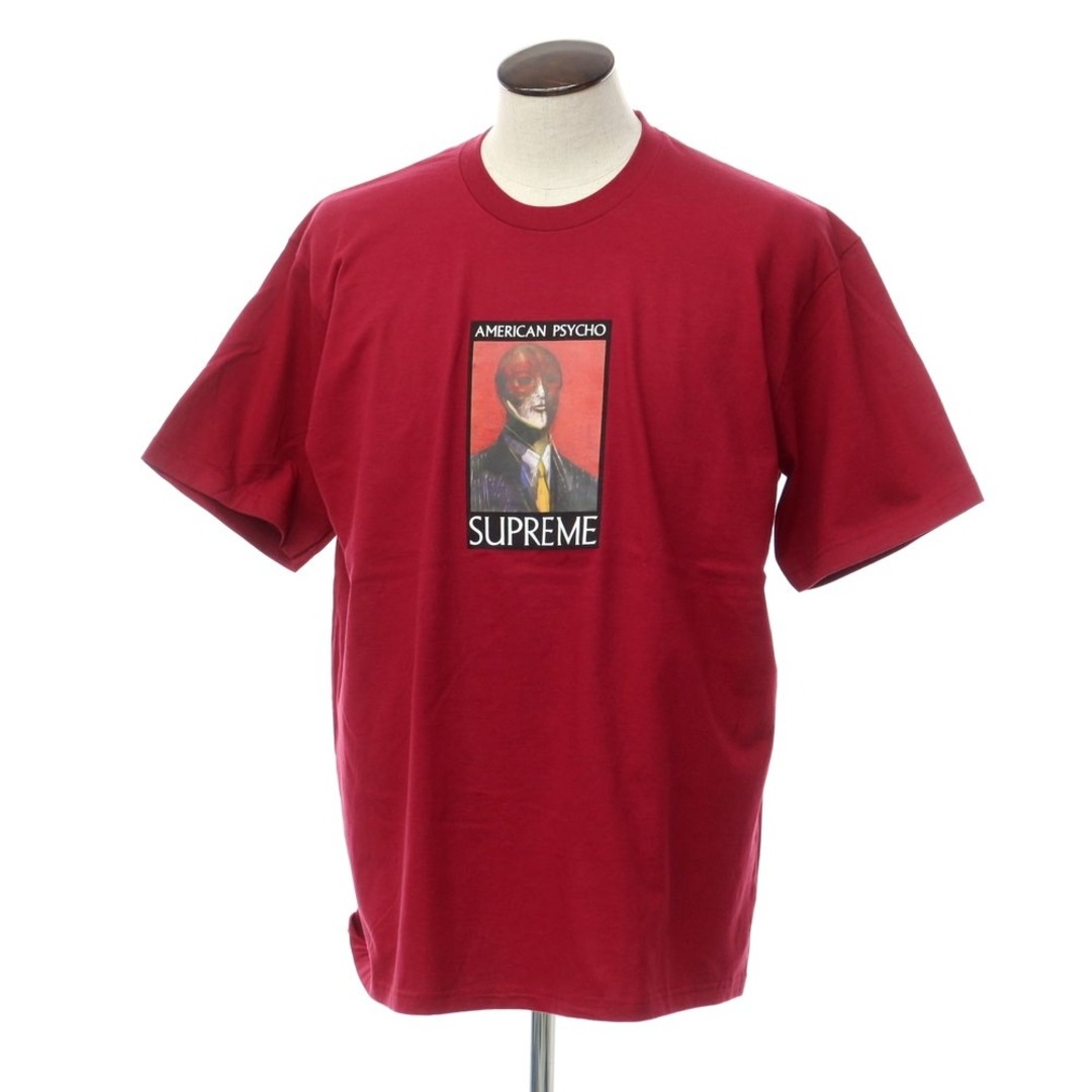 ブランドSupremeシュプリーム Supreme 2023年秋冬 American Psycho Tee コットン 半袖 クルーネック Ｔシャツ ワインレッド【サイズXL】【メンズ】