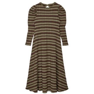 アメリヴィンテージ(Ameri VINTAGE)のDEKOBOKO CHECK RELAX DRESS(ロングワンピース/マキシワンピース)