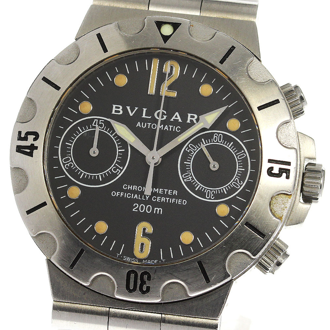 ブルガリ BVLGARI SCB38S ディアゴノ クロノグラフ 自動巻き メンズ ...