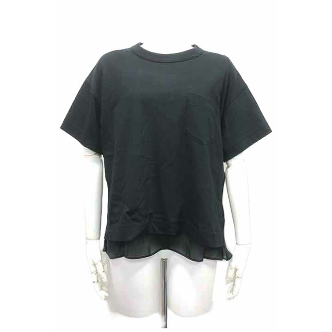 【新古品】【未使用】sacai サカイ  トップス レディース Cotton Jersey T-Shirt サイズ3 半袖 新古品 日本製