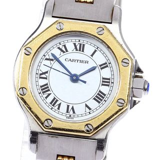 カルティエ(Cartier)の訳あり カルティエ CARTIER W2001683 サントスオクタゴンSM YGコンビ デイト クォーツ レディース _765293【ev10】(腕時計)