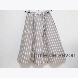 ビュルデサボン(bulle de savon)のbulle de savon タイプライターストライプラップスカート(ひざ丈スカート)