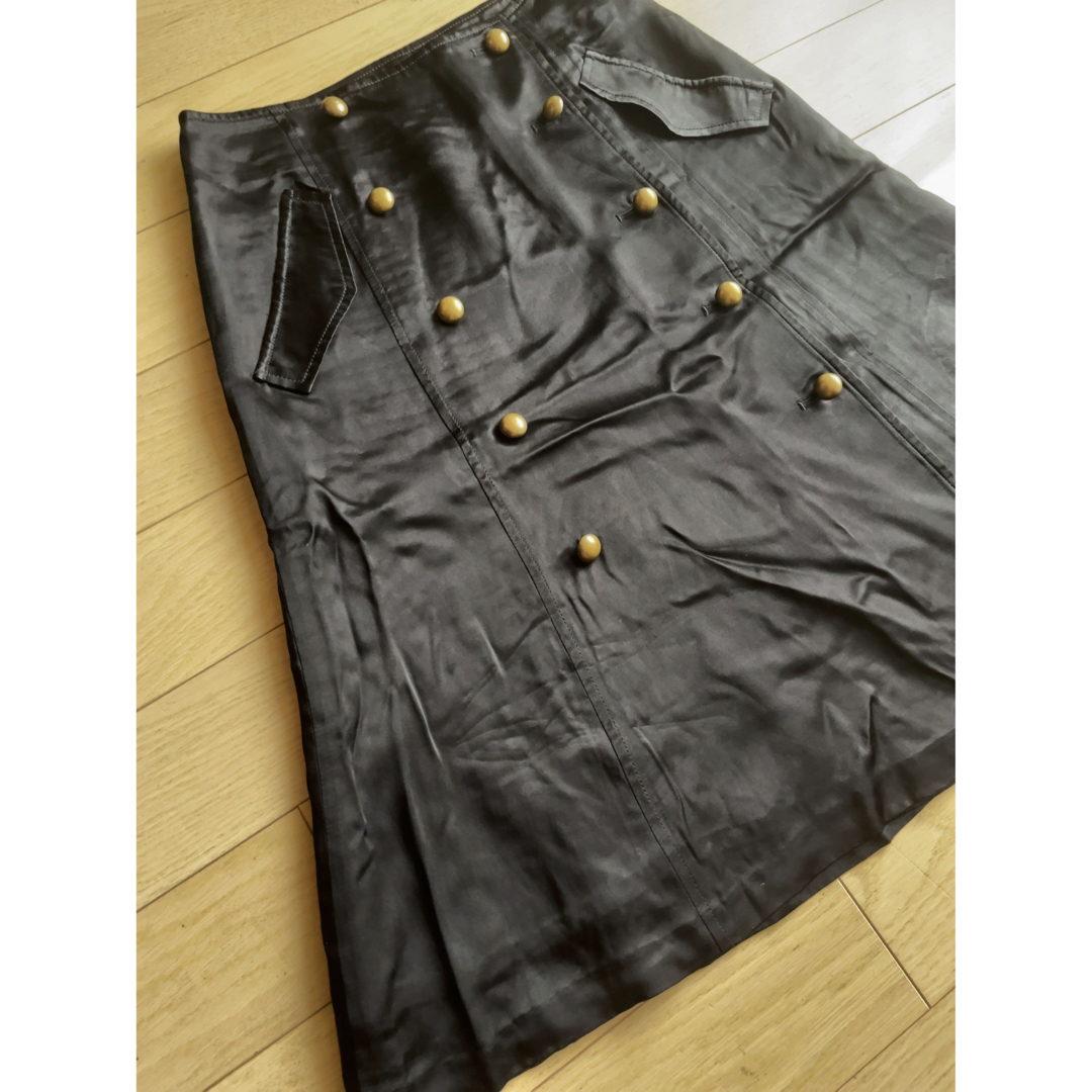 IENA(イエナ)のIENA ブラック スカート レディースのスカート(ひざ丈スカート)の商品写真