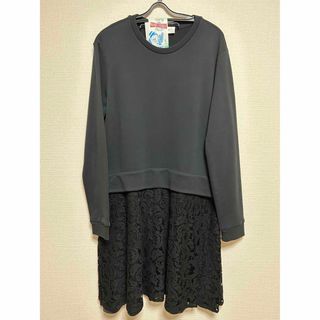 カルヴェン(CARVEN)のCARVEN カルヴェン　ドッキング　レース　ワンピース　M(ひざ丈ワンピース)