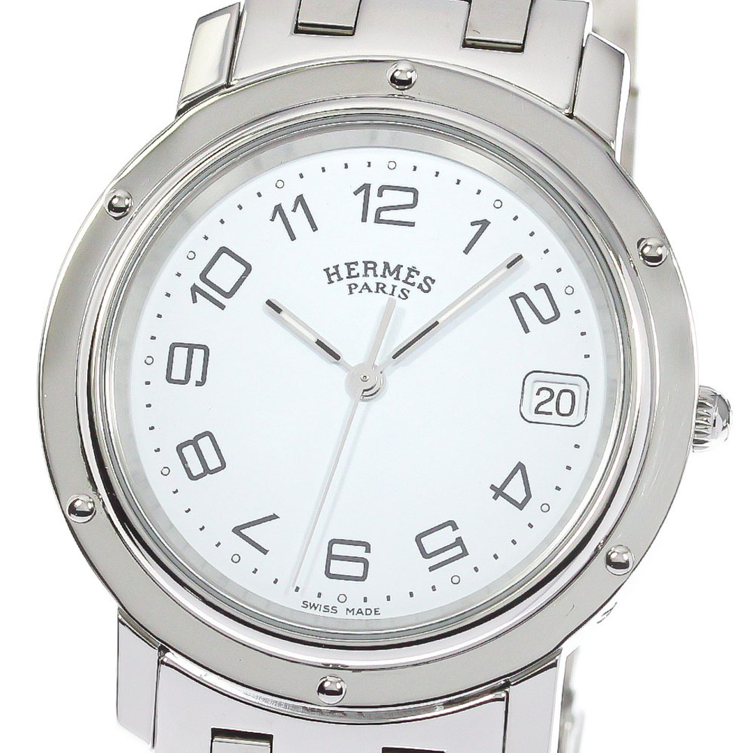 エルメス HERMES CL6.710 クリッパー デイト クォーツ メンズ 良品 _776385