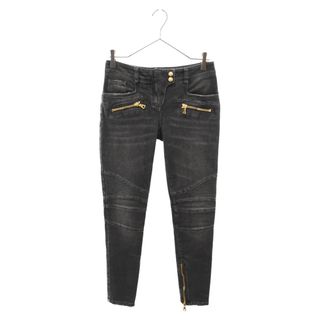 BALMAIN バルマン BIKER BLUE JEANS バイカースキニーデニムパンツ インディゴ レディース 5757-241N