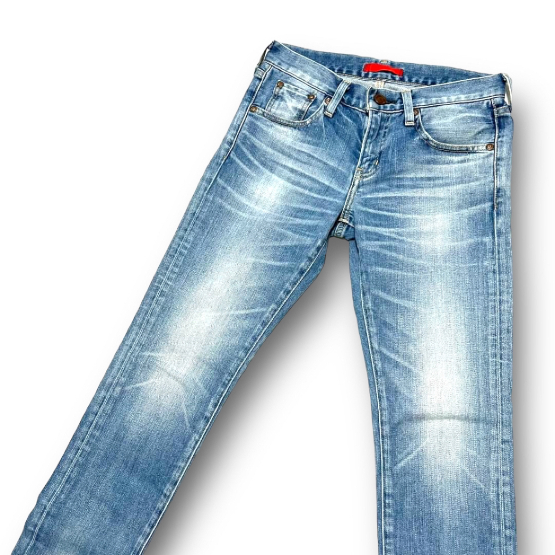 RED CARD 64503 ボーイフレンドデニム ストレッチ サイズ22 REDCARD 64503ボーイフレンドデニム spickandspan購入22