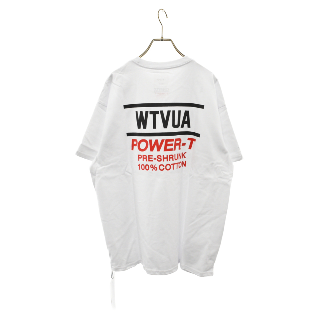 WTAPS ダブルタップス 22AW POWER-T / SS パワーバックロゴプリント 半袖Tシャツ ホワイト 22217OND-CSM0174センチ身幅