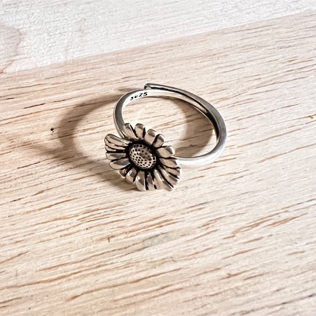 シルバーリング 925 銀 花 雛菊 デイジー ヒナギク フラワー 韓国 指輪