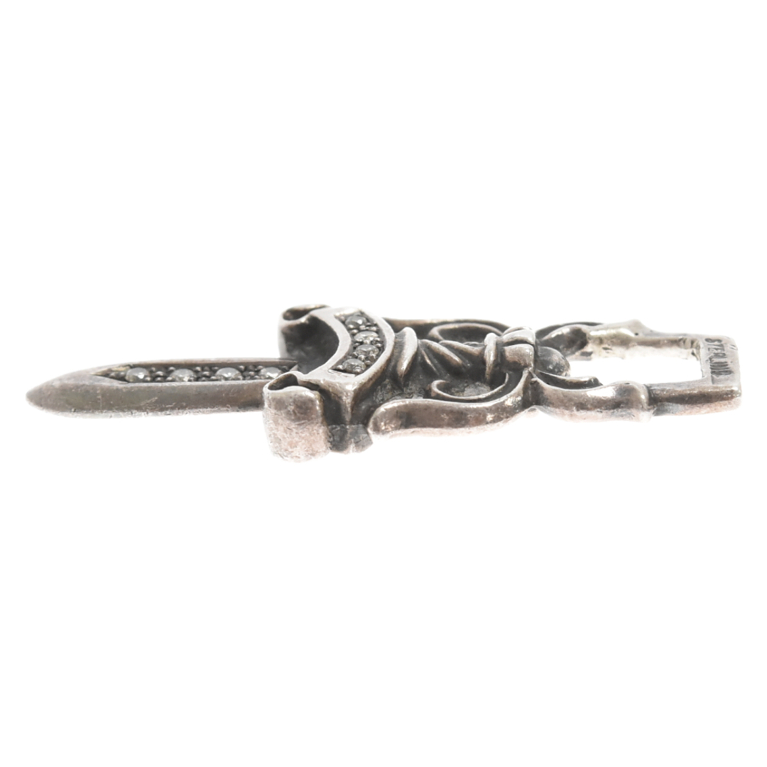 CHROME HEARTS クロムハーツ #10DAGGER P/D/#10ダガーペンダント アフターPAVEダイヤ/シルバーネックレストップ