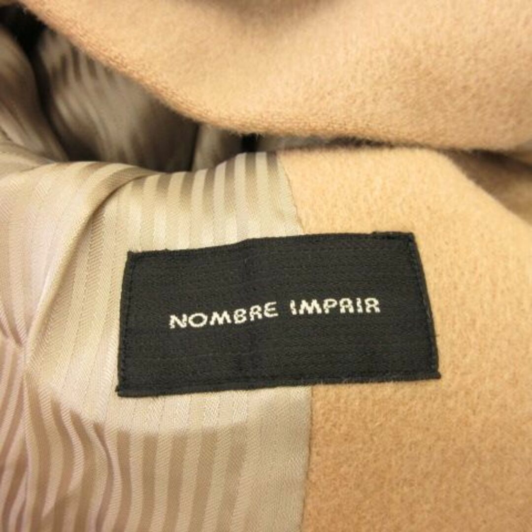 nombre impair(ノンブルアンベール)のノンブルアンペール NOMBRE IMPAIR フーディコート 七分袖 茶 F レディースのジャケット/アウター(チェスターコート)の商品写真