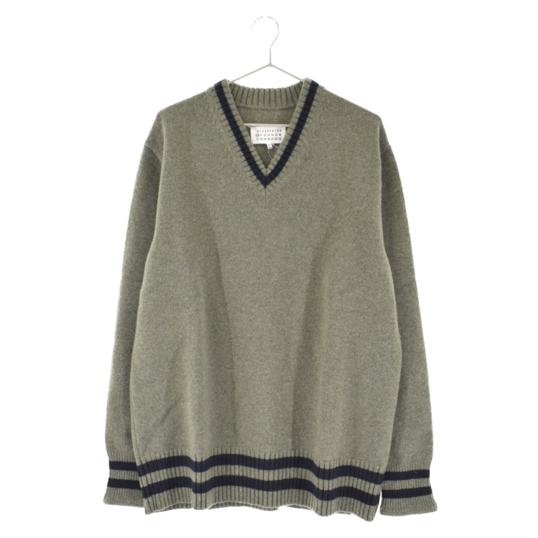 Maison Margiela マルタンマルジェラ Vネックチルデンニット - ニット Maison Margiela マルタンマルジェラ Vネックチルデンニット - ニット