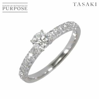 タサキ(TASAKI)のタサキ TASAKI ブリッランテ ダイヤ 0.31ct G/VS2/3EX 0.25ct 8号 リング Pt 田崎真珠 指輪【鑑定書付き】VLP 90199095(リング(指輪))