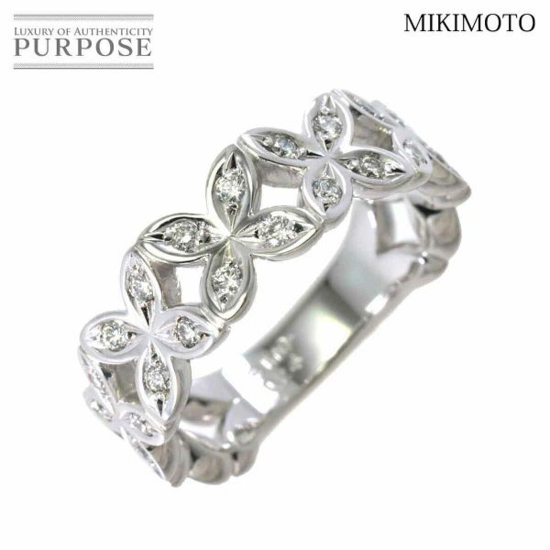 商品管理番号90203855ミキモト MIKIMOTO 11号 リング ダイヤ 0.24ct K18 WG ホワイトゴールド 750 指輪 VLP 90203855