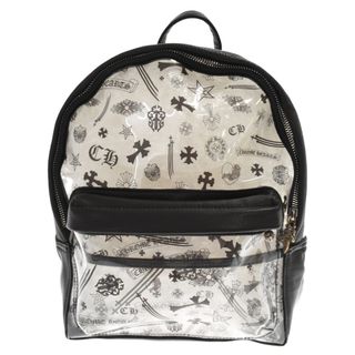 クロムハーツ(Chrome Hearts)のCHROME HEARTS クロムハーツ PVC BACK TO SCHOOL PVCレザー切り替えバックパック リュック ブラック/クリア(バッグパック/リュック)