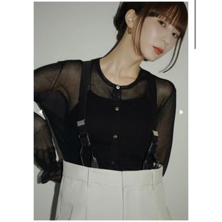 ステュディオス(STUDIOUS)の早い者勝ち　louren sheer short knit cardigan(シャツ/ブラウス(長袖/七分))