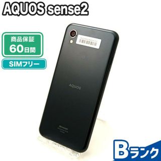 アクオス(AQUOS)のSIMロック解除済み AQUOS sense2 SH-M08 32GB Bランク 本体【ReYuuストア】 ニュアンスブラック(スマートフォン本体)