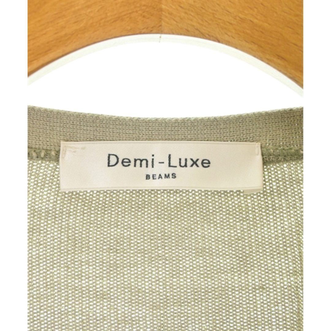 Demi-Luxe BEAMS(デミルクスビームス)のDemi-Luxe BEAMS デミルクスビームス カーディガン F カーキ 【古着】【中古】 レディースのトップス(カーディガン)の商品写真