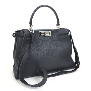 フェンディ(FENDI)の【FENDI】フェンディ ピーカブーレギュラーセレリア ショルダーバック ブラック グレインレザー 8BN290/br3015br(ショルダーバッグ)