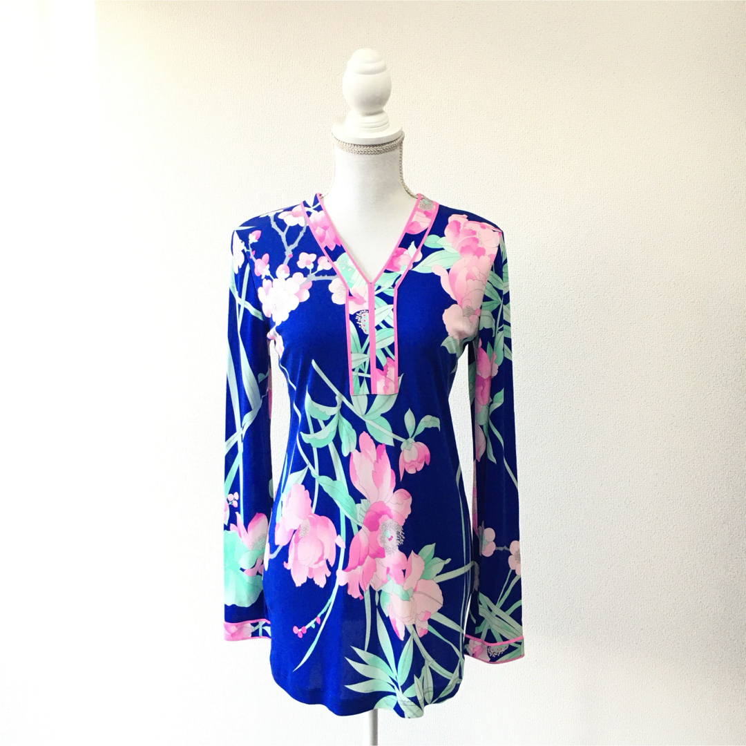 LEONARD - 美品 LEONARD レオナール 最高級シルク 花柄 チュニックの