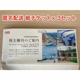 【最新】日本駐車場開発株主優待 紙チケット×3セット (ラクマパック発送)(その他)