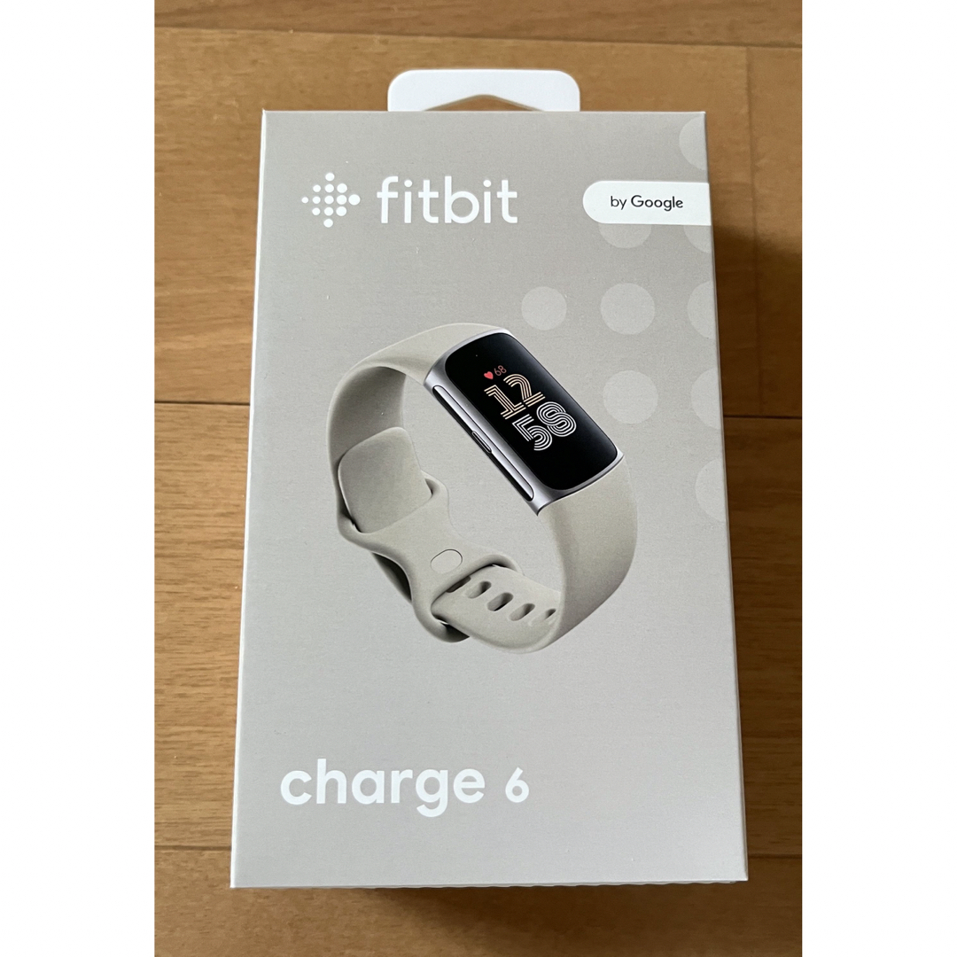 Fitbit charge6 ポーセレン シルバー