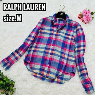 ラルフローレン(Ralph Lauren)のRALPH LAUREN マドラスチェック リネンシャツ ポニー刺繍 インド製(シャツ/ブラウス(長袖/七分))