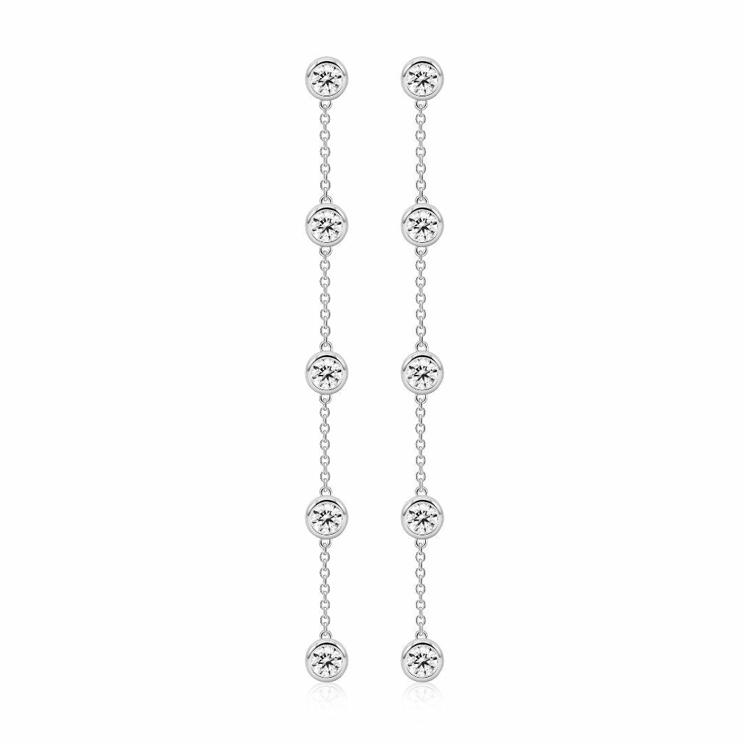 バイザヤード5粒チェーンピアス（4週間発送）