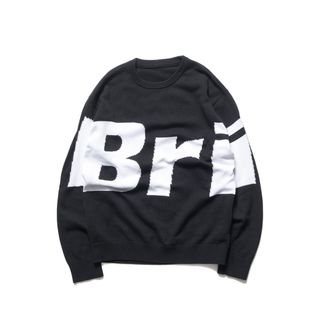 L　FCRB 23AW　BIG LOGO CREWNECK KNIT 白