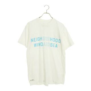 ネイバーフッド(NEIGHBORHOOD)のネイバーフッド ×ウィンダンシー WIND AND SEA  221FEWSN-STM03S ロゴプリントTシャツ メンズ M(Tシャツ/カットソー(半袖/袖なし))