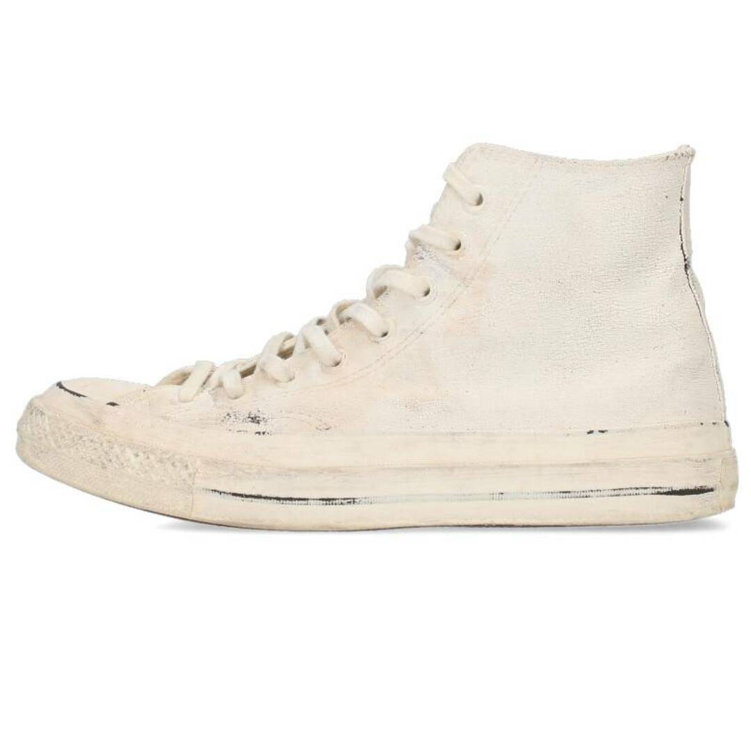 マルタンマルジェラ1 ×コンバース CONVERSE  141957C ペンキ加工ハイカットレザースニーカー メンズ 26.5cm