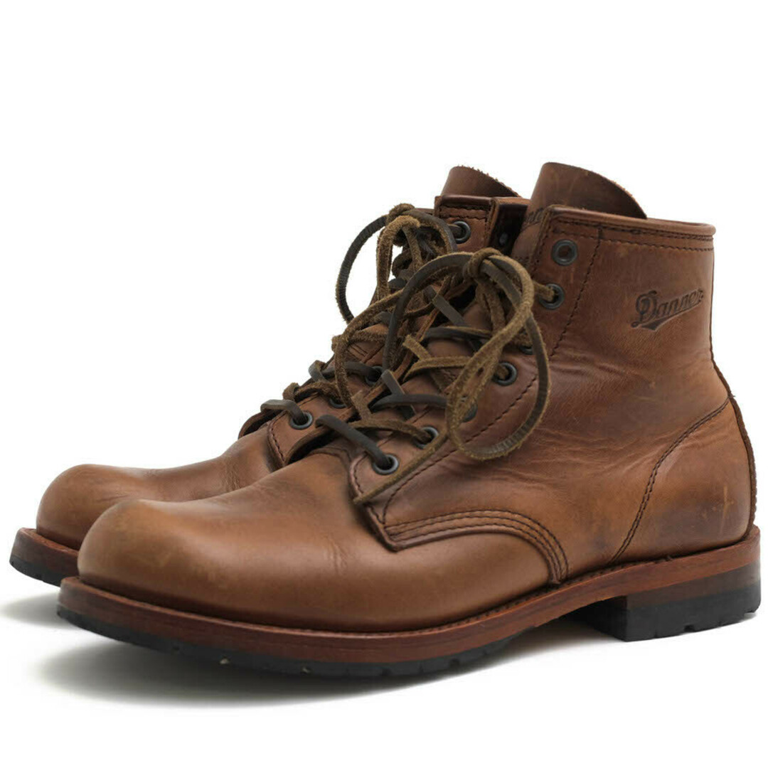 ダナー／Danner ワークブーツ シューズ 靴 メンズ 男性 男性用レザー 革 本革 ブラウン 茶  D-511015 6"ROUND HALFLUG ラウンドハーフラグ セミドレスブーツ Vibramソール