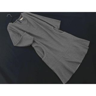 Cara カーラ 裾フレア Aライン ワンピース size154〜162/グレー ◇■ レディース(ミニワンピース)