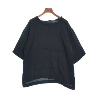 FRAMe WORK フレームワーク カットソー Tシャツ ロンT トップス ブラック 黒 FREE プルオーバー ボートネック 長袖 シアー 透け カットオフ コットン 綿 セルロース 22秋冬 おしゃれ シンプル 無地 きれいめ 大人女子 ブランド ベーシック【レディース】