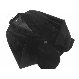 インディヴィ(INDIVI)のINDIVI インディヴィ ベロア テーラード ジャケット size38/黒 ◇■ レディース(テーラードジャケット)