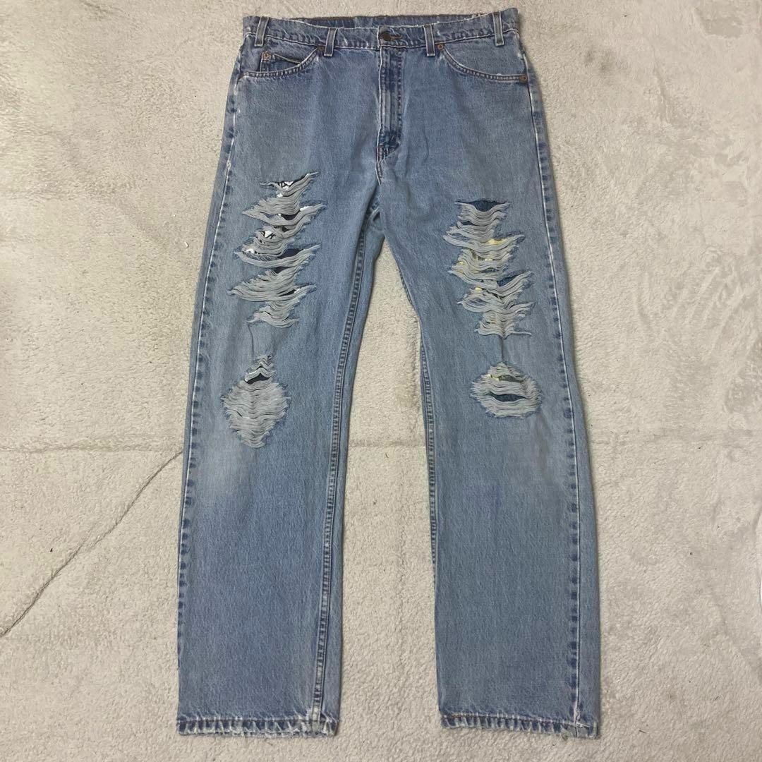 旧古着デニムパンツLEVI’S 90s 501xx グランジ ダメージ デニム リーバイス