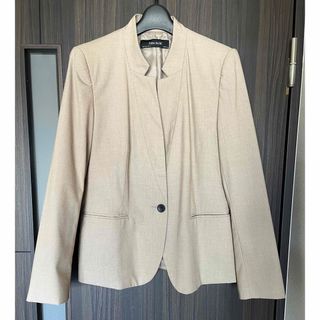 ザラ(ZARA)の美品ZARA BASICザラ　ベージュトレンディージャケット　レディースL〜XL(テーラードジャケット)