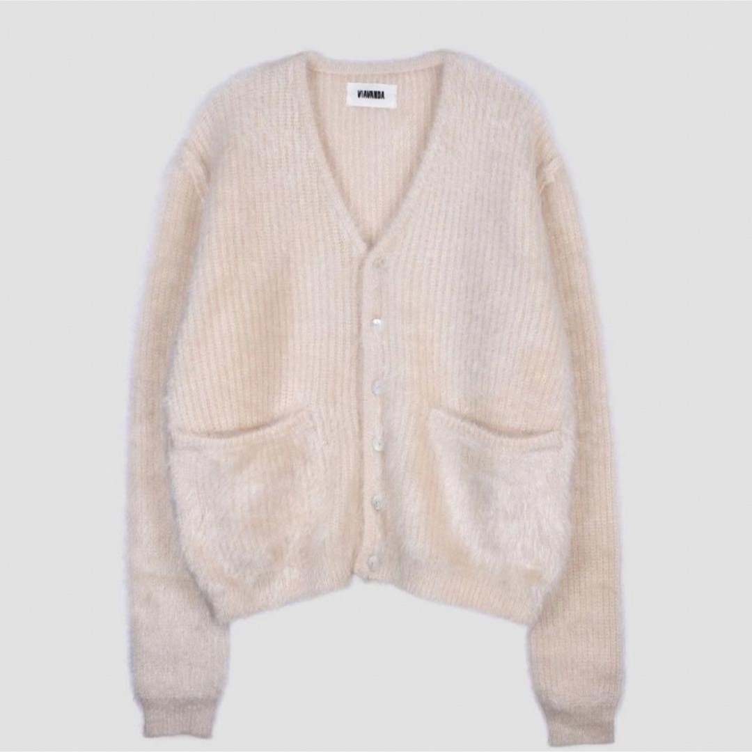 トップスVIAVANDA bigshaggycardigan カーディガン　アイボリー