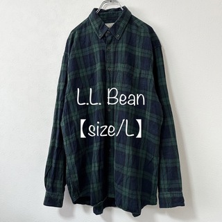 LL Bean/エルエルビーン★チェックシャツ★ブラックウォッチ★緑×紺★XXL