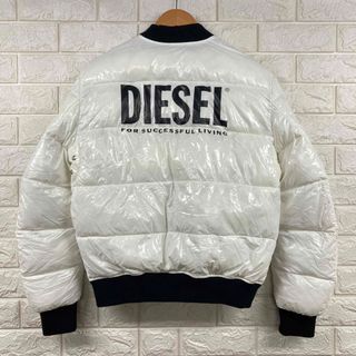 DIESEL ニット セーター クルーネック 切替 アルパカ混 長袖 M 茶 黒