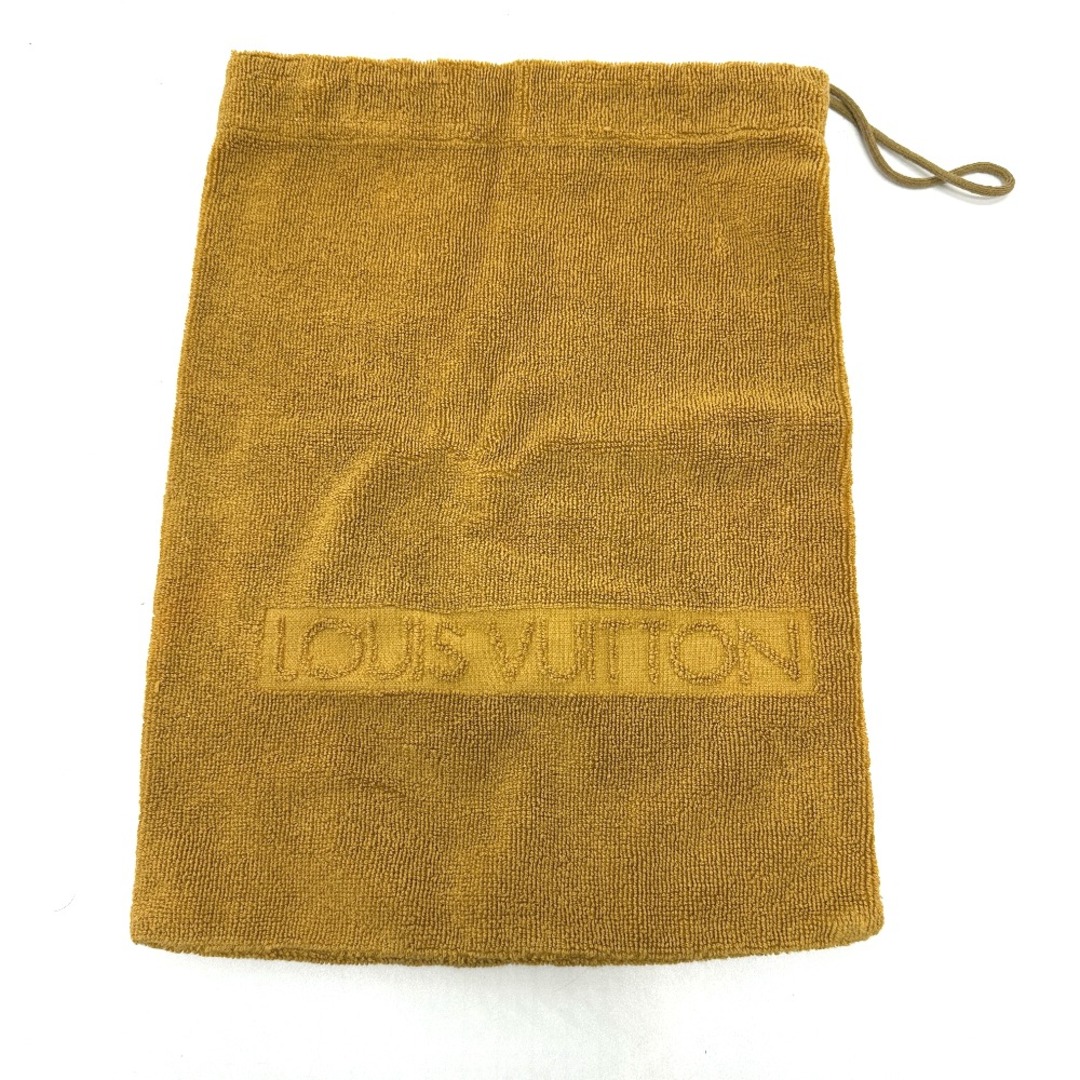 ルイヴィトン LOUIS VUITTON ロゴ カバン 巾着 ポーチ パイル イエロー