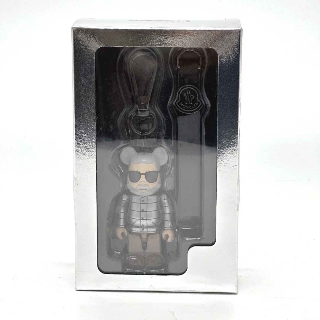 モンクレール MONCLER ベアブリック フィギュア BE@RBRICK フィギュア 人形 ぬいぐるみ オブジェ プラスチック シルバー 未使用エンタメ/ホビー