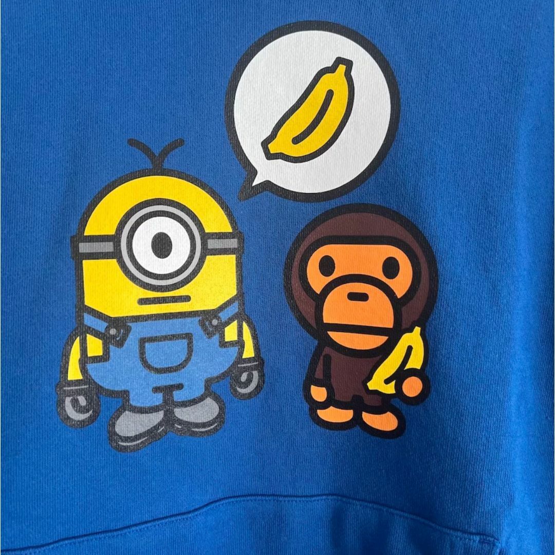 A BATHING APE(アベイシングエイプ)のBAPE X MINIONS コラボ パーカープルオーバーブルー MILO 即納 メンズのトップス(パーカー)の商品写真