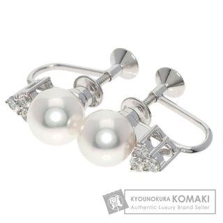 ミキモト(MIKIMOTO)のMIKIMOTO アコヤパール 真珠 ダイヤモンド イヤリング K18WG レディース(イヤリング)