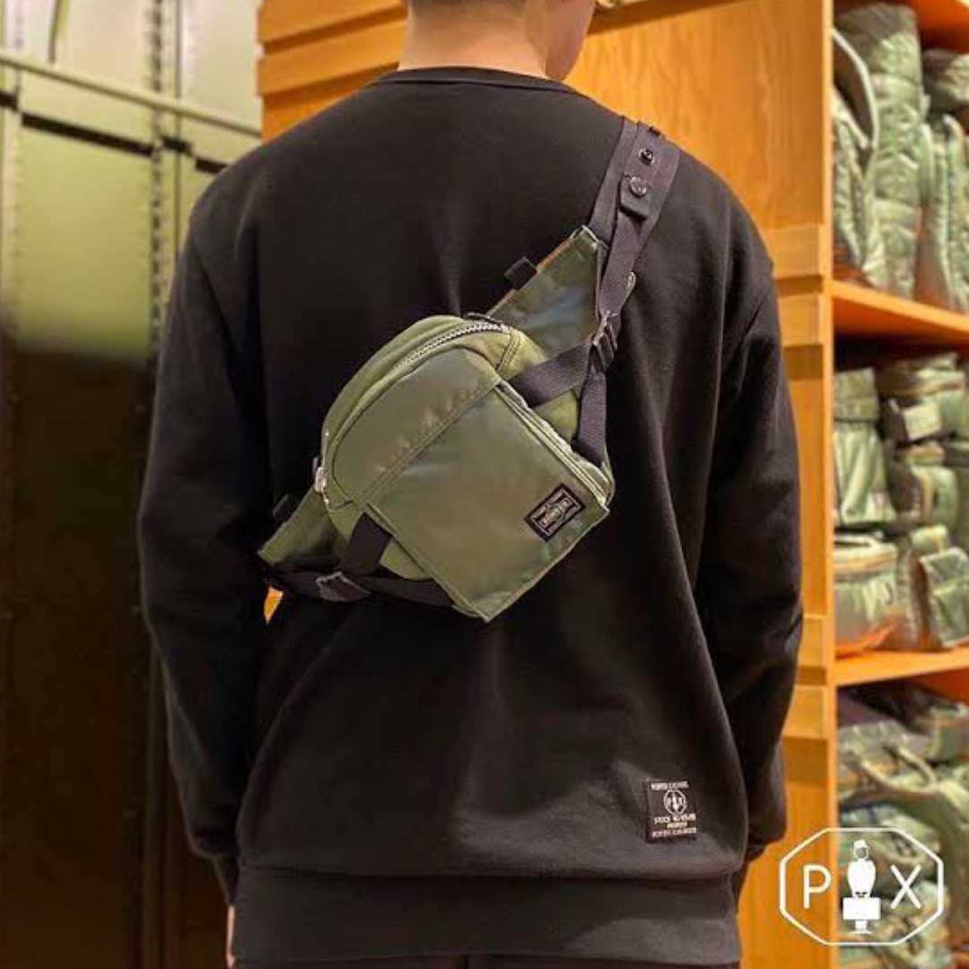 限定】PORTER / PX TANKER FANNY PACK / グリーン-