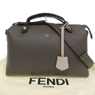 フェンディ(FENDI)の【本物保証】 布袋付 超美品 フェンディ FENDI バイザウェイ ミディアム 2WAYバッグ レザー グレー ブラック バイカラー 8BL146(ハンドバッグ)