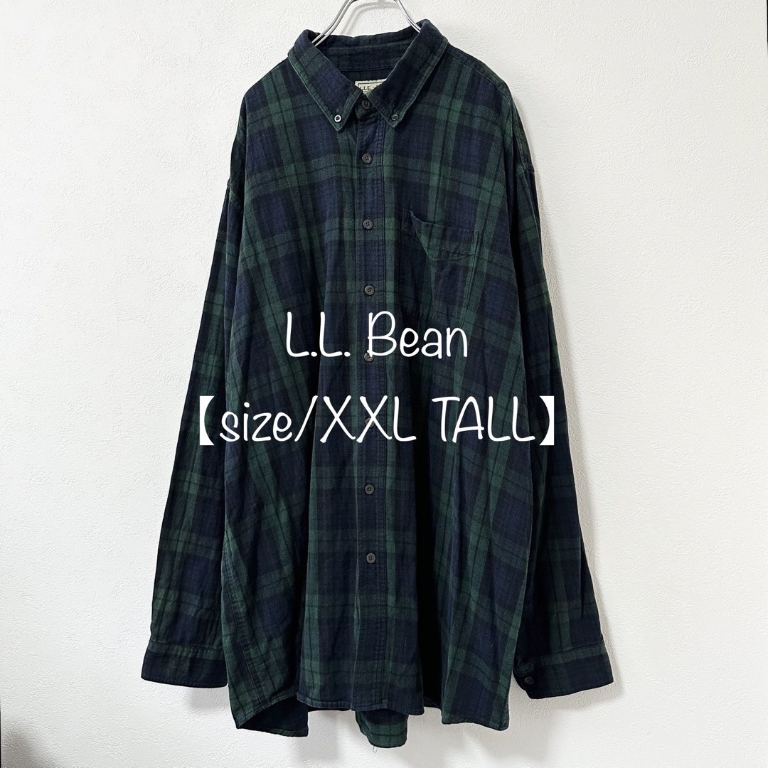 LL Bean/エルエルビーン★チェックシャツ★ブラックウォッチ★緑×紺★XXL