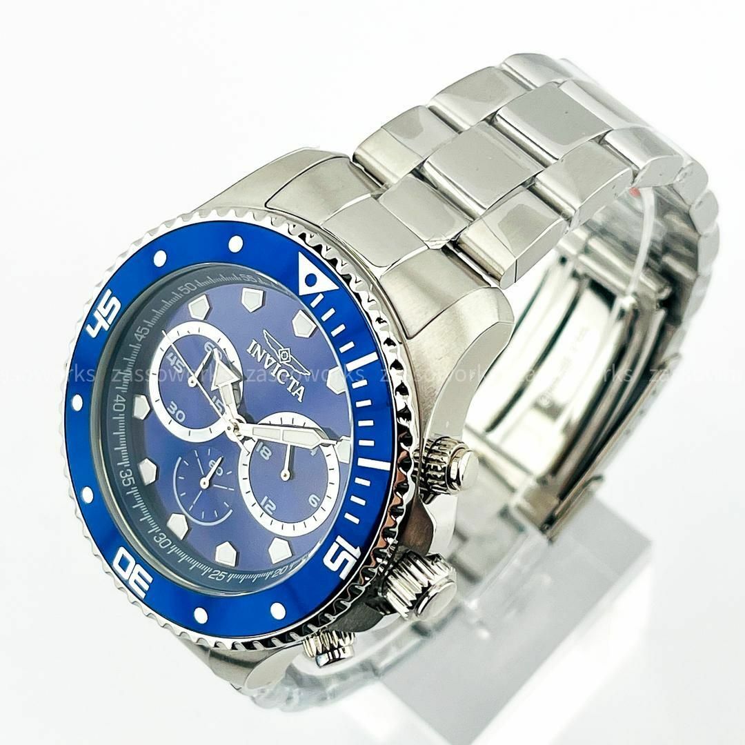 INVICTA(インビクタ)のAA89 インビクタ メンズ高級腕時計 シルバー クロノグラフ INVICTA メンズの時計(腕時計(アナログ))の商品写真